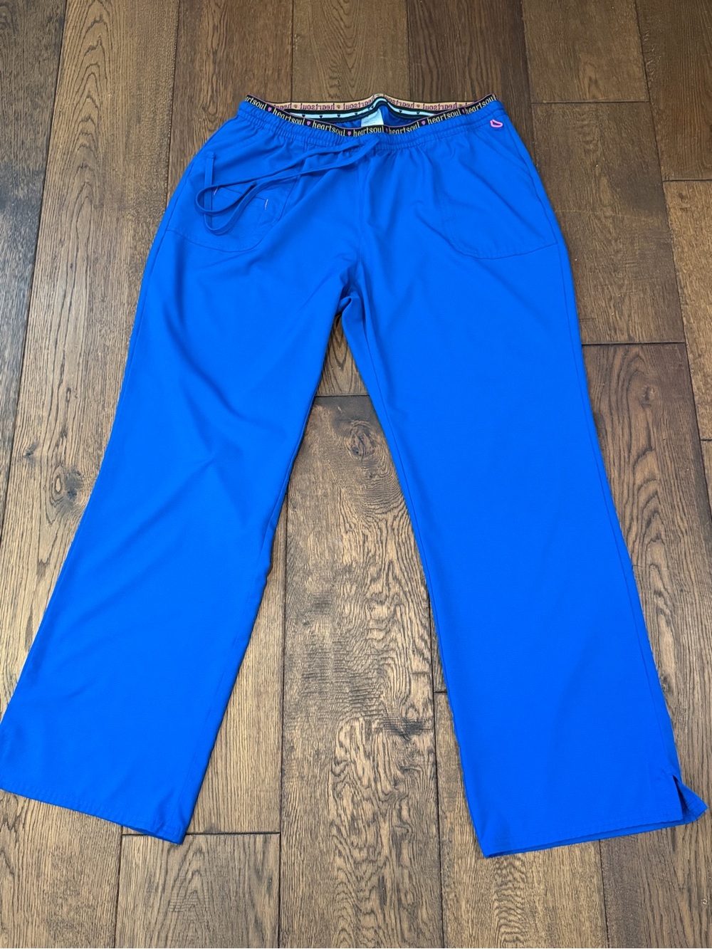 HeartSoul Straight Leg Medical Pants in Bright Blue